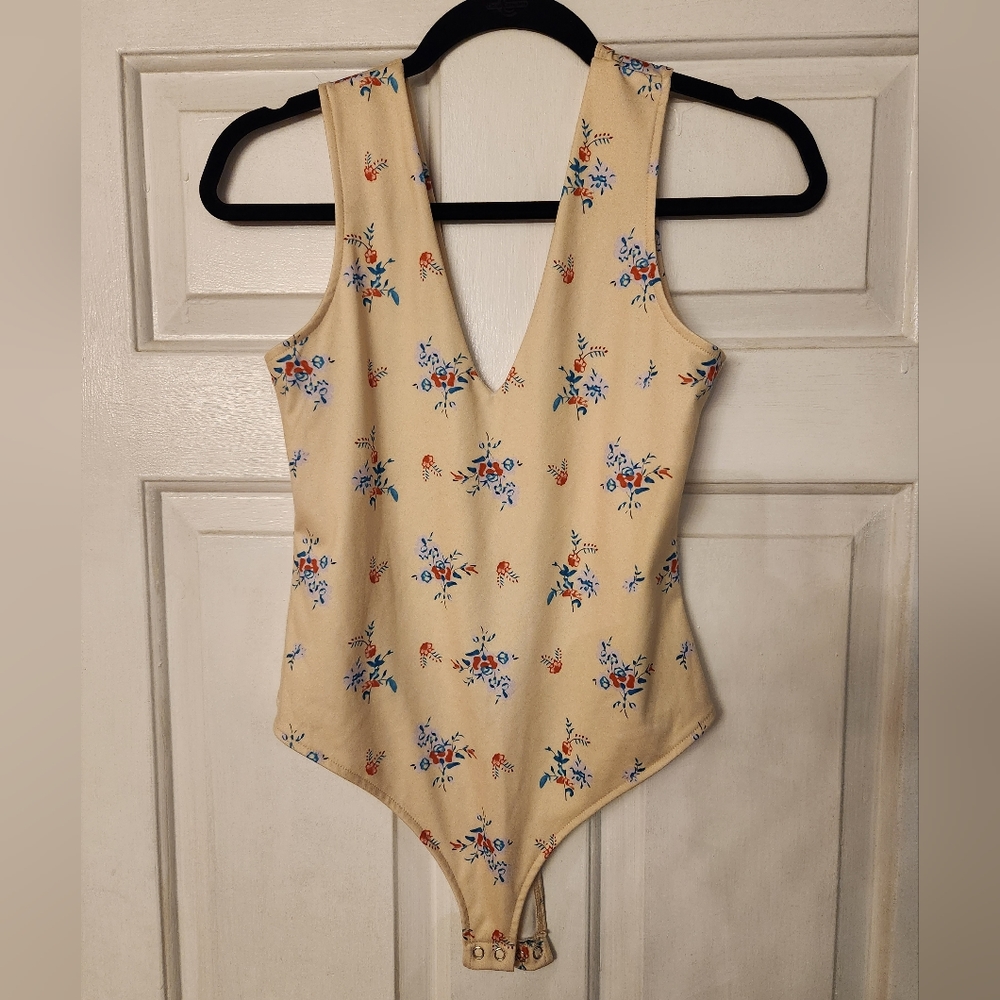 Flower Patterned Body Suit